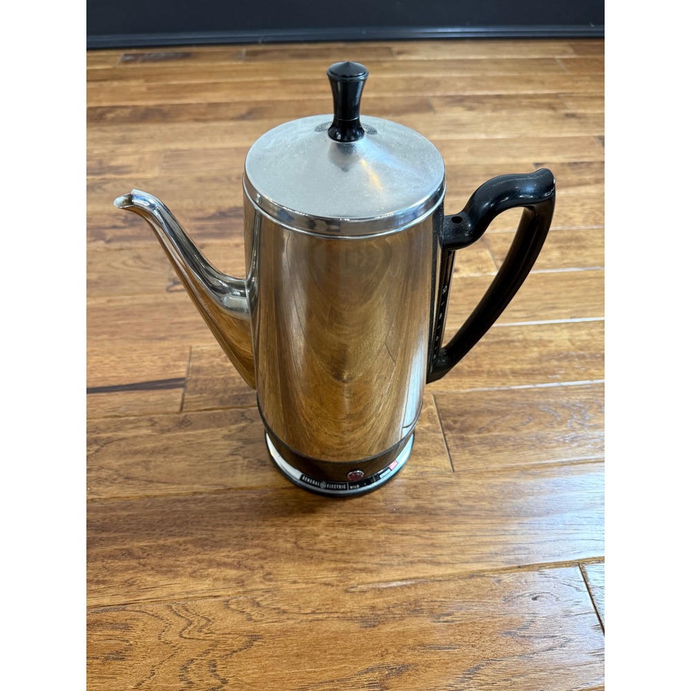 GE Vintage 10 Cup Automatic Coffee Percolator A1SS10 Stainless Steel